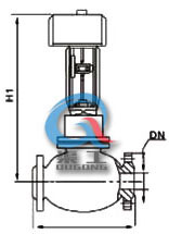 比例積分電動調(diào)節(jié)閥(二通)外形圖