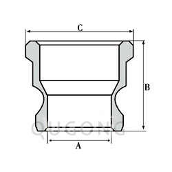 A型不銹鋼快速接頭外形尺寸圖