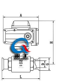 Q981衛(wèi)生級電動(dòng)球閥 (配HR執(zhí)行器) 